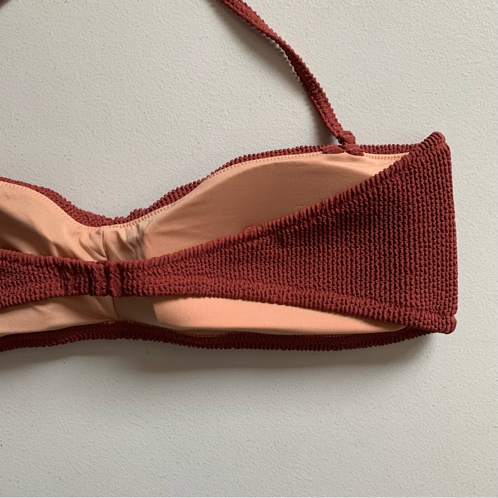 J Crew Size 2X Textured Convertible Scrunchie Sweetheart Bikini Top NWT - Picture 8 of 17